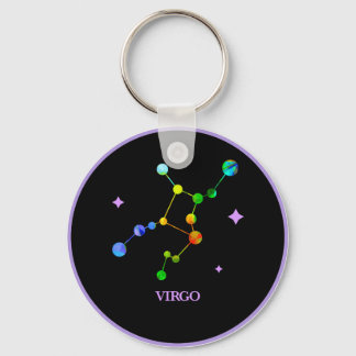 Black Zodiac Våg Rainbow Keychain Nyckelring