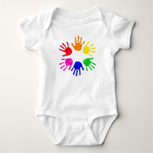 Bläckad handavtryck baby onesie