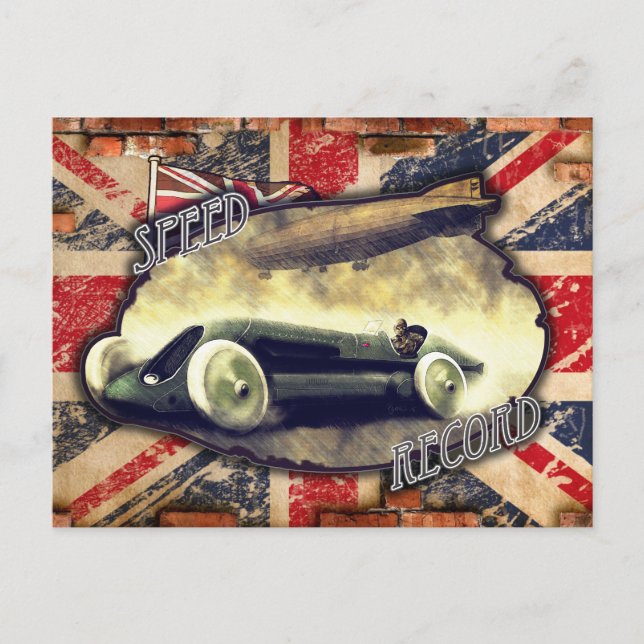 Bläckande bilplan 1900 tävling vykort (Framsida)