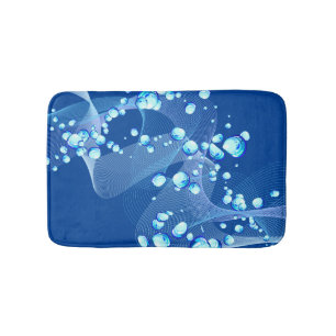 Bläckande blå bubblor Bath Mat Badrumsmatta