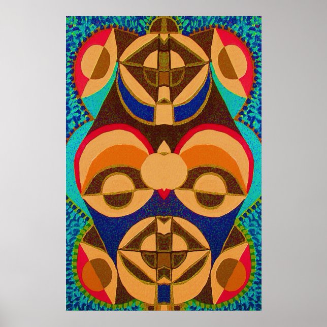 BlackArt i Färg - African Mascot Art Poster (Framsidan)