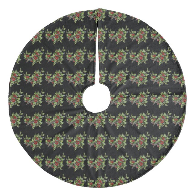Bläckbär 001 julgransmatta fleece (Framsidan)