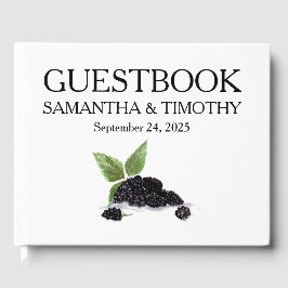 Blackbär Fruit Watercolor Bröllop Gästböcker