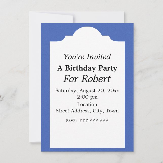 Bläckbåtar med Stil-födelsedag, ljusfärgad poppart Inbjudningar (Framsida)