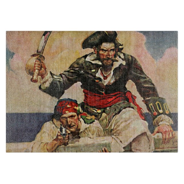 Blackbeard Buccaneer Pirat och Mate Illustration (Framsidan)