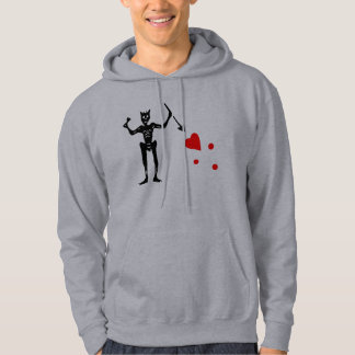 Blackbeard den autentiska flagga sweatshirt med luva
