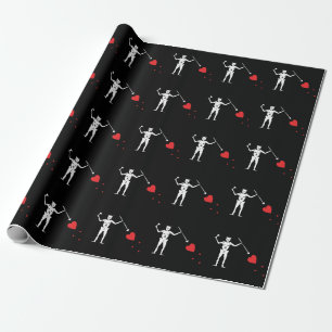 Blackbeard Edward Teach Pirat Flagga Wrapping Papp Presentpapper
