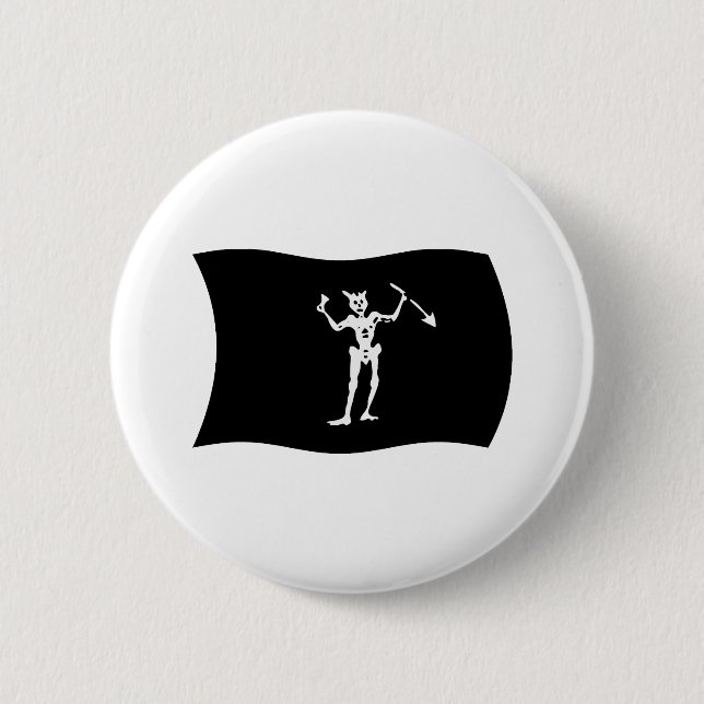Blackbeard Flagga Button Knapp (Framsida)