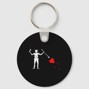 Blackbeard Pirat Flagga Jolly Roger Skeleton Hallo Nyckelring