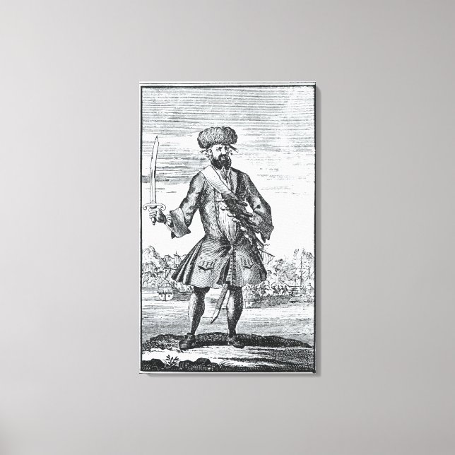 Blackbeard Pirat, från "A General History of Canvastryck (Framsida)