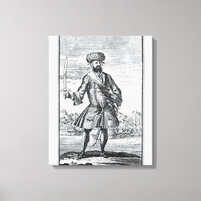 Blackbeard Pirat, från "A General History of Canvastryck (Framsida)