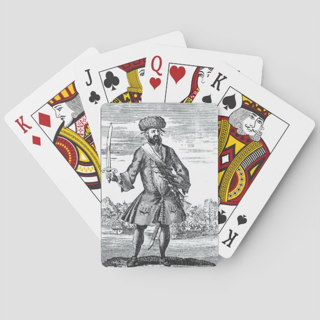 Blackbeard Pirat, från "A General History of Casinokort (Baksidan)