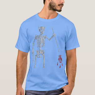 Blackbeard Pirat Skeleton (Flagga) T Shirt