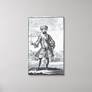 Blackbeard piraten, från 'en allmän historia av canvastryck