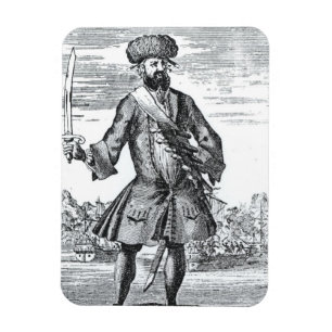 Blackbeard piraten, från 'en allmän historia av magnet