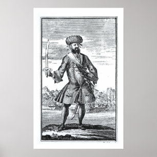 Blackbeard piraten, från 'en allmän historia av poster