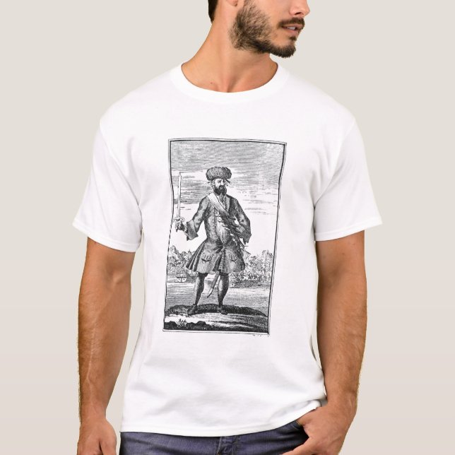 Blackbeard piraten, från 'en allmän historia av t-shirt (Framsida)