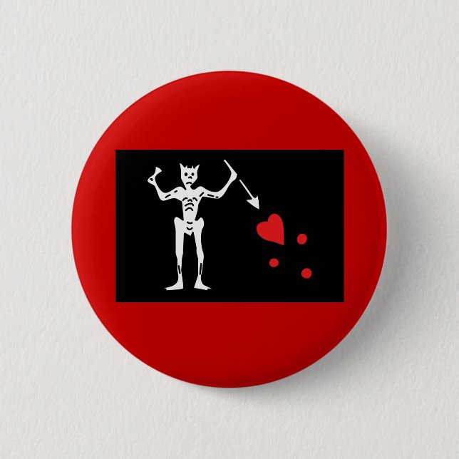 Blackbeard piratflagga knapp (Framsida)