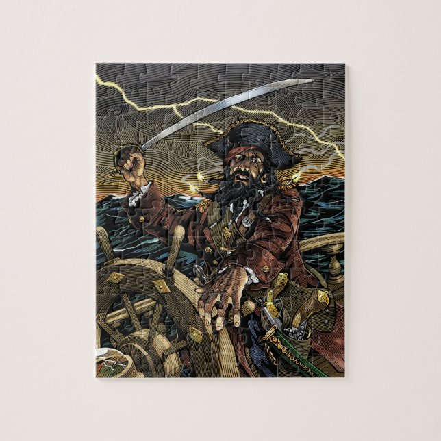 Blackbeard piratpussel pussel (Vertikal)