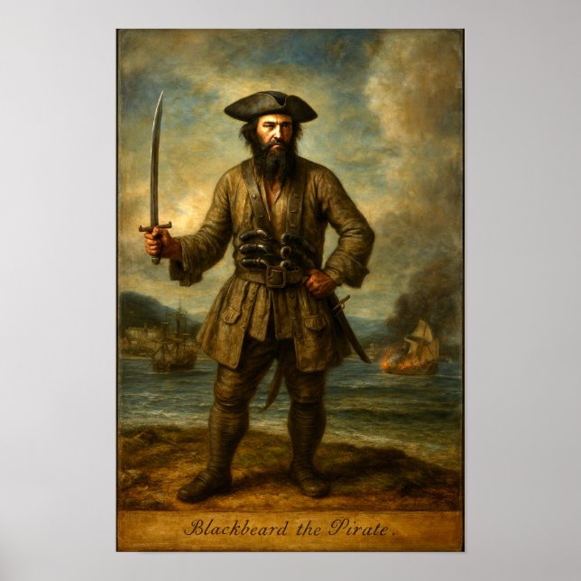 Blackbeard The Pirate Poster (Framsidan)