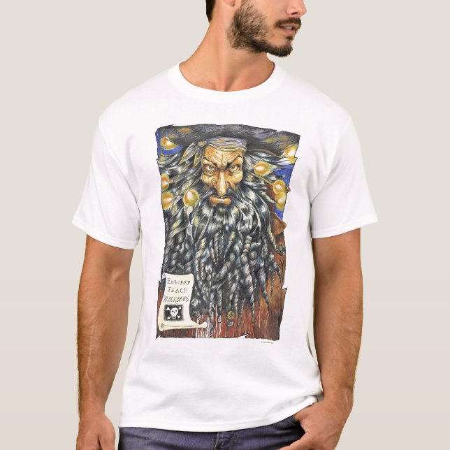 Blackbeard vitT-tröja T-shirt (Framsida)