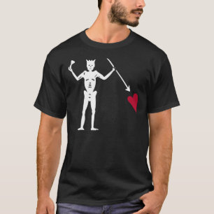 Blackbeard&x27;s Jolly Roger Pirat Flagga Shirt, E T Shirt