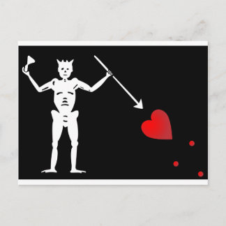 BlackBeards Flagga (Edward Teach) Vykort