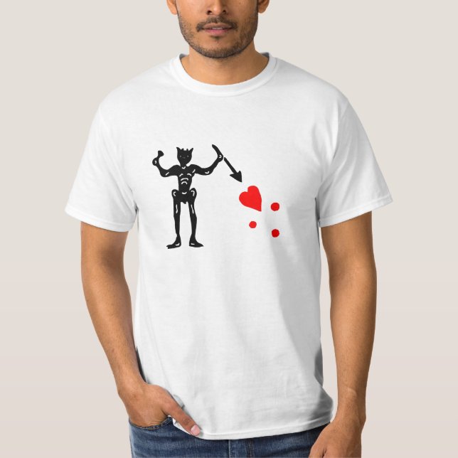 Blackbeards flagga t-shirt (Framsida)