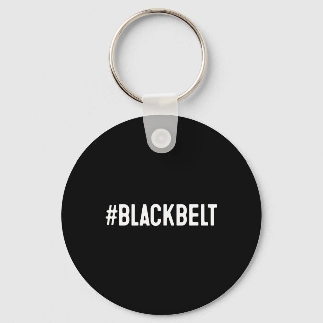 Blackbelt Black Bälte Taekwondo Karate Nyckelring (Framsida)