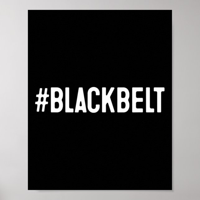 Blackbelt Black Bälte Taekwondo Karate Poster (Framsidan)