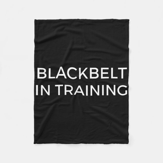 Blackbelt in Training Martial Arts Karate Fleecefilt (Framsidan)