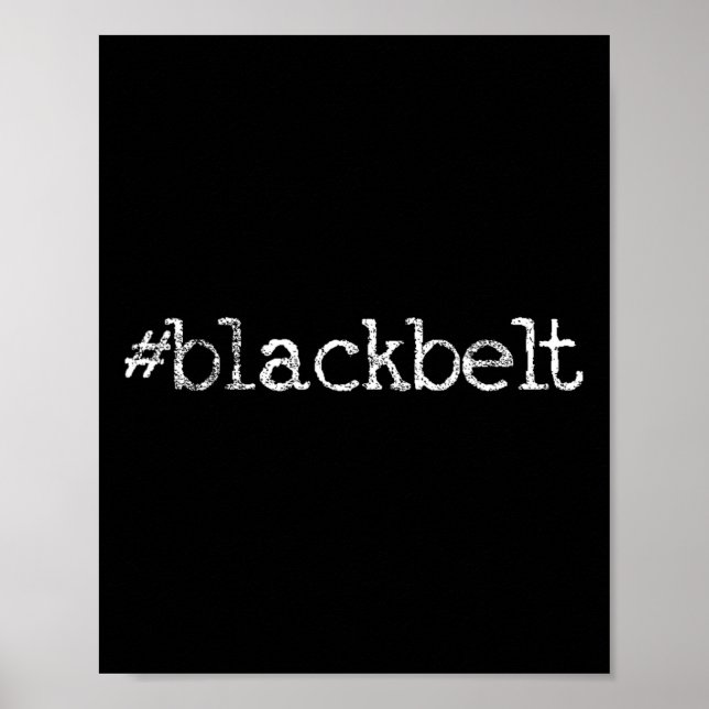 Blackbelt Karate Taekwondo Mma Martial Arts Poster (Framsidan)