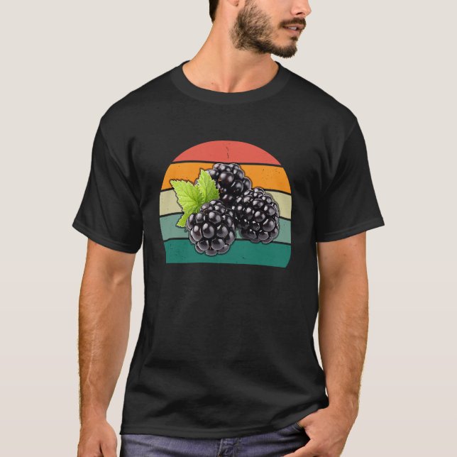 Blackberries Organic Fresh Men Women Children T Shirt (Framsida)