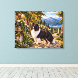 Blackberries, Shetland Sheepdog Canvastryck