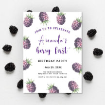 Blackberry 1:a födelsedag Party | Berry First