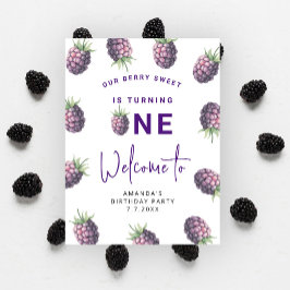 Blackberry 1:a födelsedagsfest | Berry First Poster