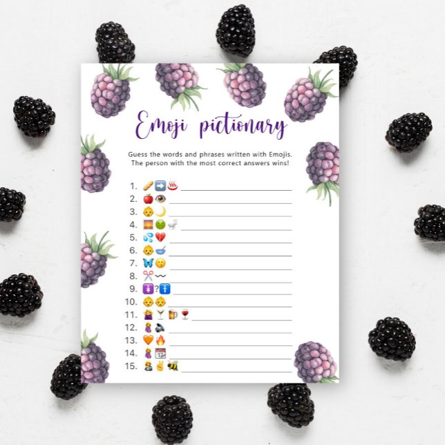 Blackberry - babyduschemoji pictionary-spel (Skapare uppladdad)