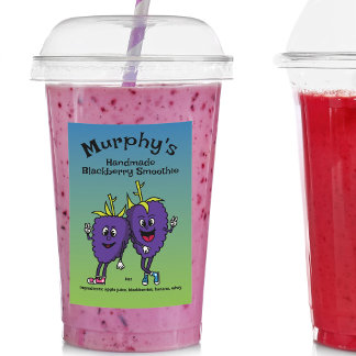 Blackberry Boysenberry Pals Tecknad Paj och mer Mat Etikett