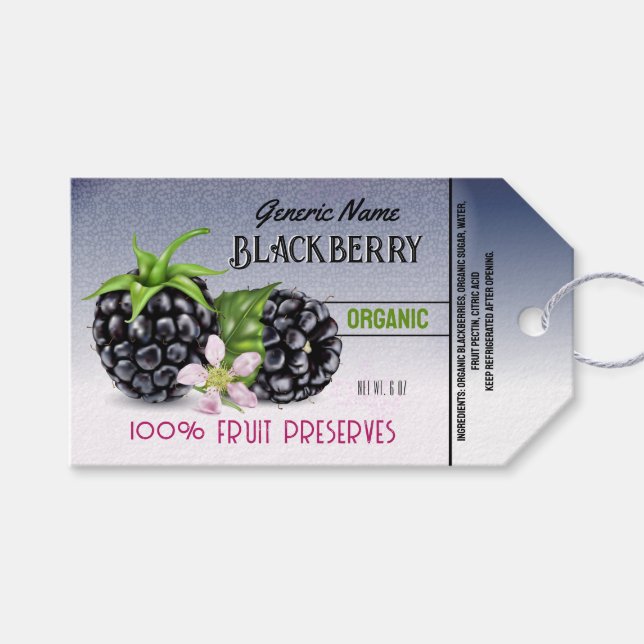 Blackberry Fruit Canning Presentetikett (Framsidan (Horisontell))