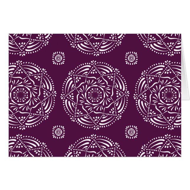 Blackberry Mandala Hälsningskort (Framsidan Horizontal)