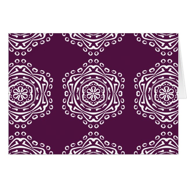 Blackberry Mandala Hälsningskort (Framsidan Horizontal)