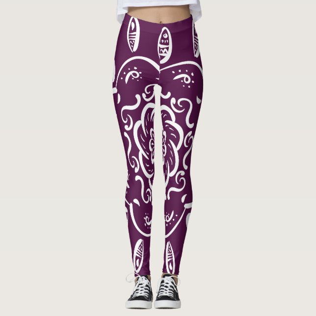 Blackberry Mandala Leggings (Framsida)