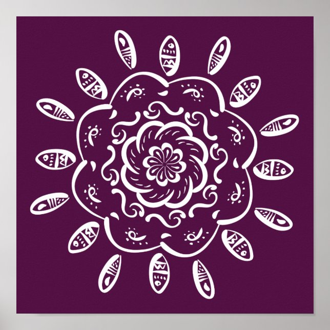 Blackberry Mandala Poster (Framsidan)