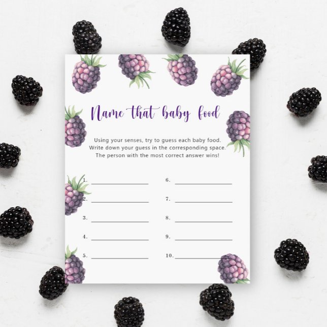 Blackberry - Namn den där baby Food dusch-spelet (Skapare uppladdad)