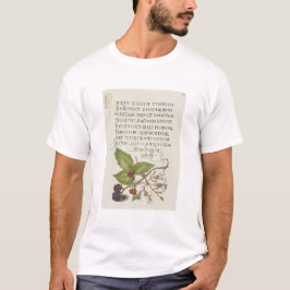 Blackberry och Nottingham Catchfly Calligraphy T Shirt