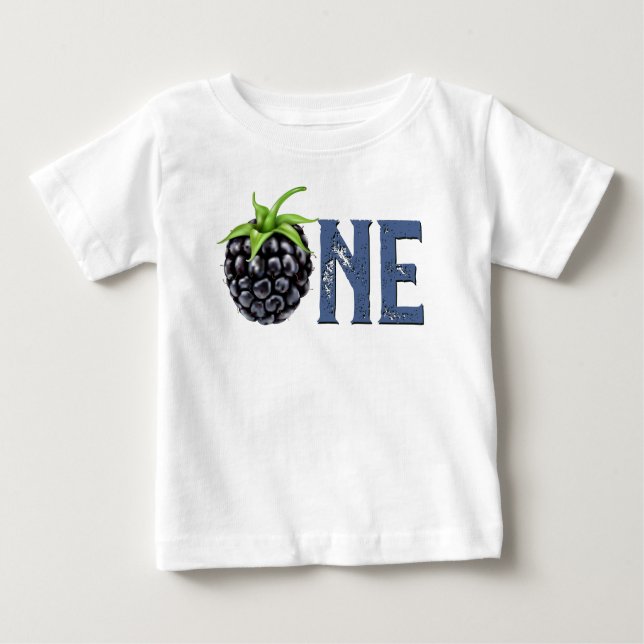 Blackberry ONE First Birthday T Shirt (Framsida)