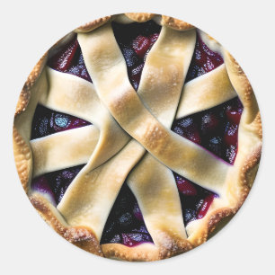 Blackberry Paj med Crust Runt Klistermärke
