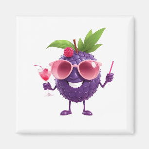 Blackberry Roligt Cheerful Vacation Tropical Drink Magnet