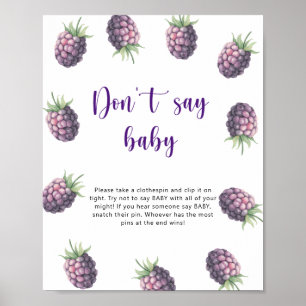Blackberry - säg inte baby poster