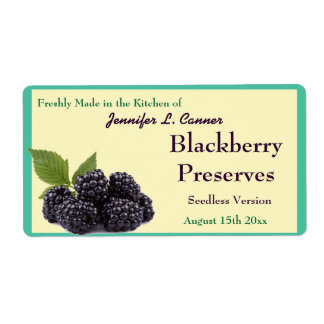Blackberry Sylt eller Preserve Fruit Canning Burk Fraktsedel